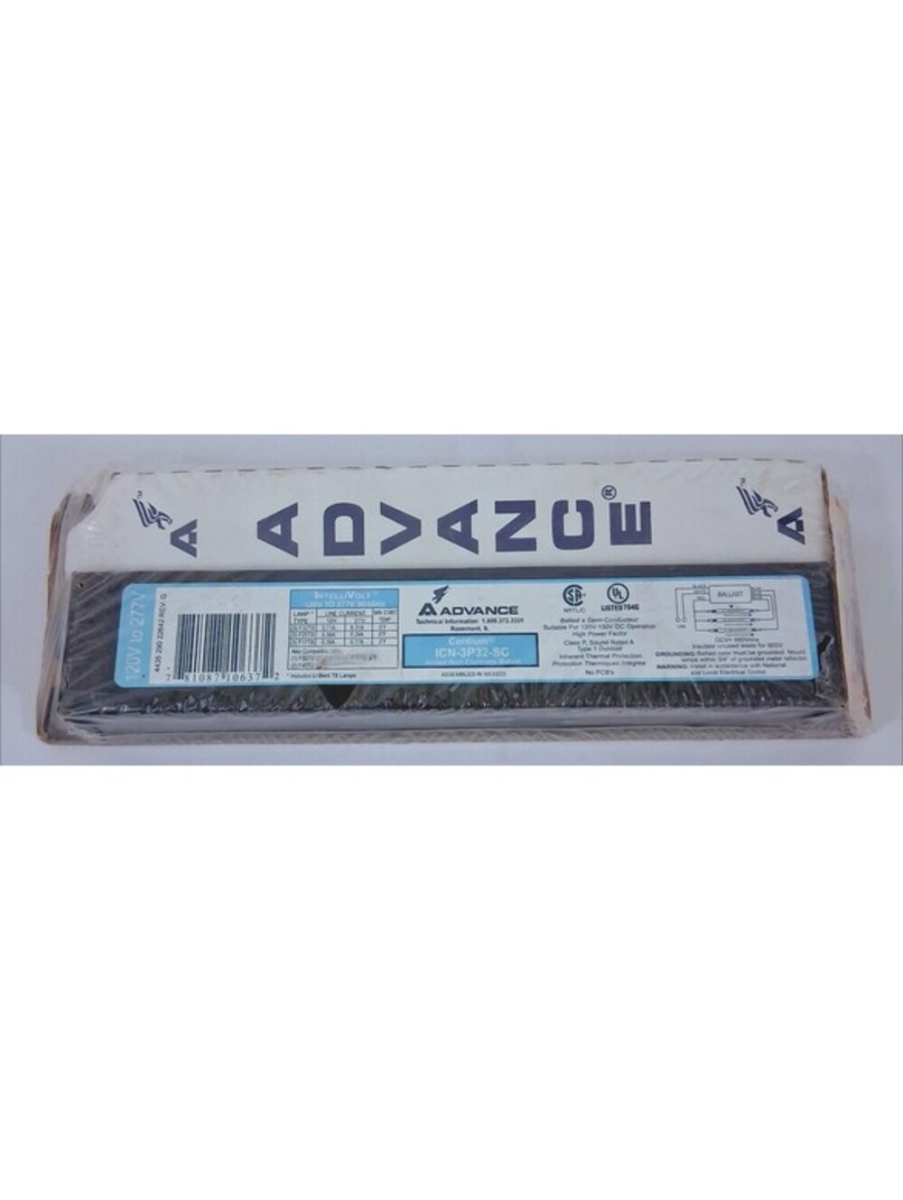 Philips ADVANCE Instant Start Ballast 120V  277V Centium ICN-3P32-SC Sealed New